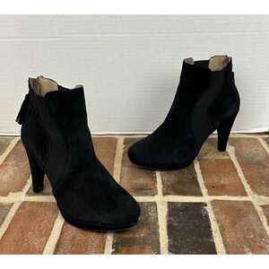 Adrienne Vittadini Pami Back Suede Ankle Bootie Platform Heels Women's‎ 7.5